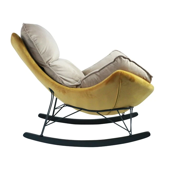 New Design Velvet Fabric Covered Leisure Chair, Rocking Chair New Design Velvet Fabric Covered Leisure Chair, Rocking Chair